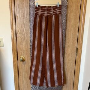 Sincerely Jules Earthy Striped Wide Legged Pants